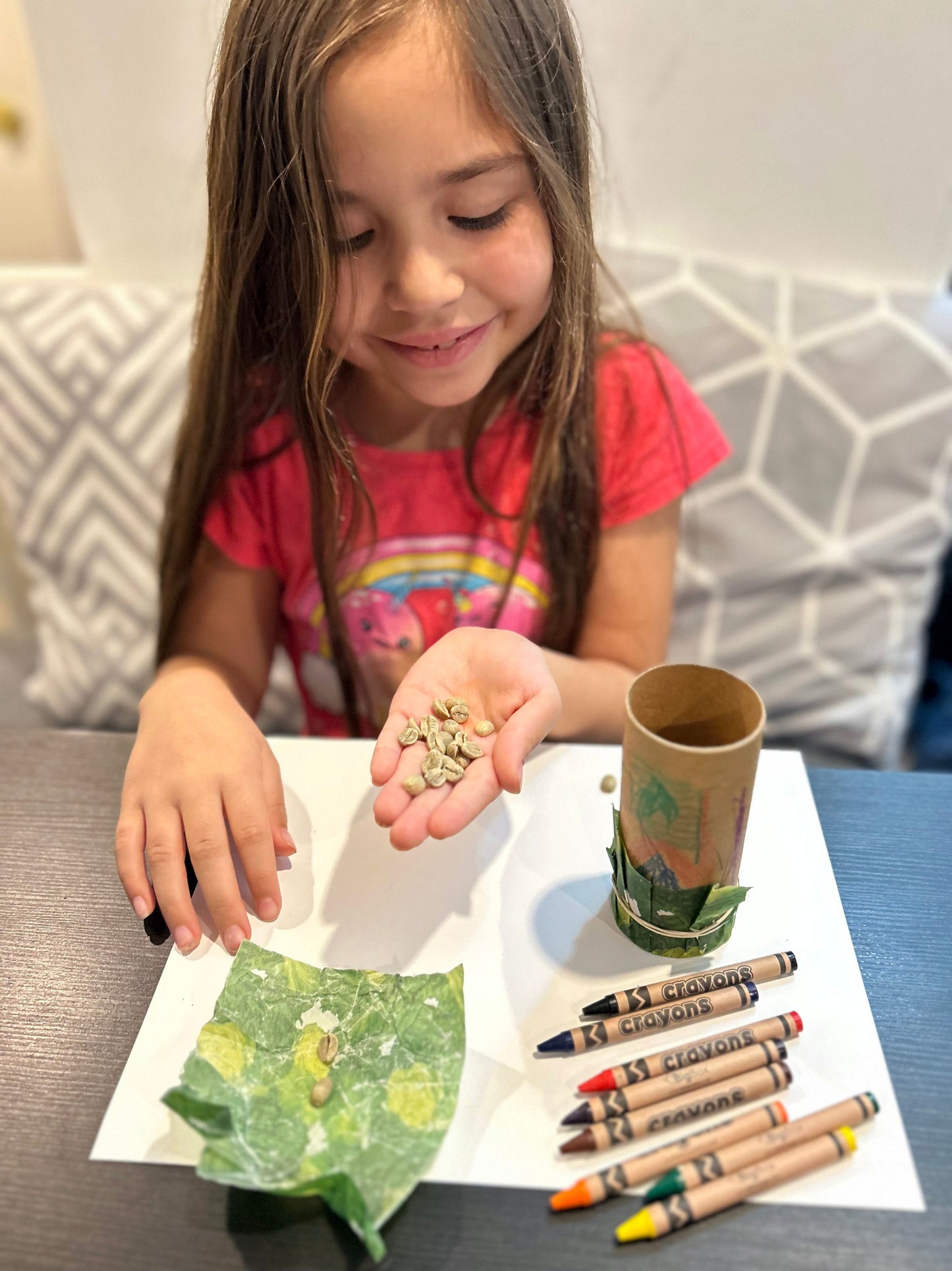 Create a coffee bean shaker instrument kids STEM
