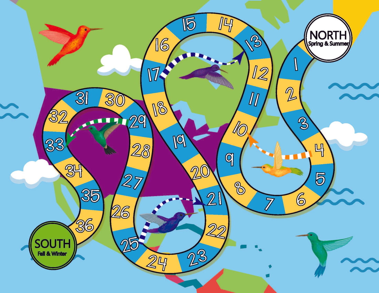 Hummingbird Migration Board Game