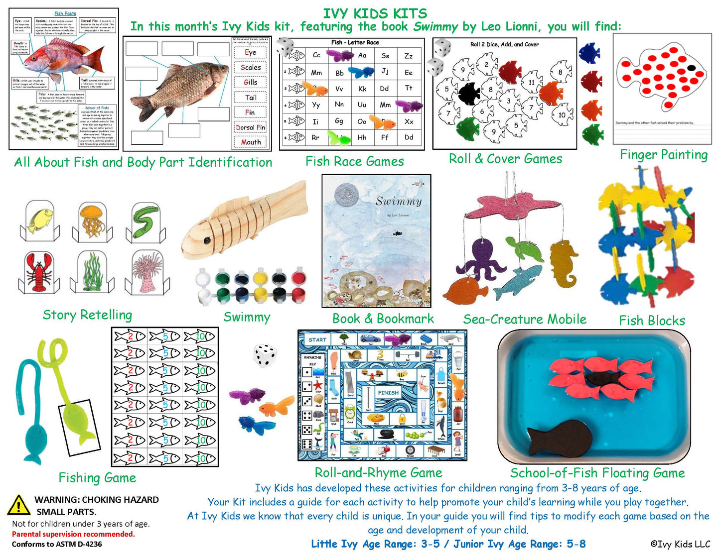 STEM activities for the book Swimmy by Leo Lionni