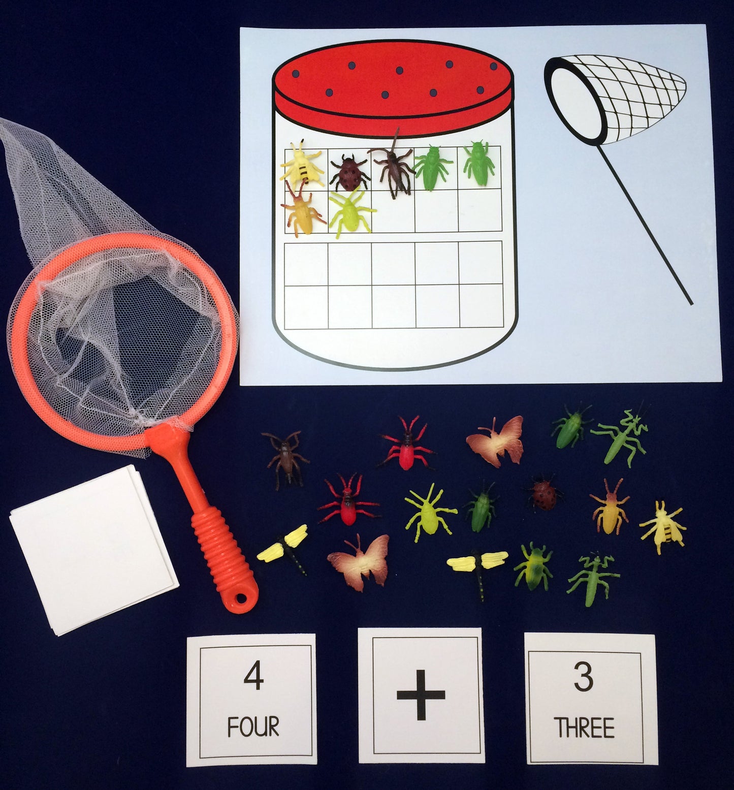 Math Activity - Bug Catching Game Inspired by The Very Lonely Firefly by Eric Carle