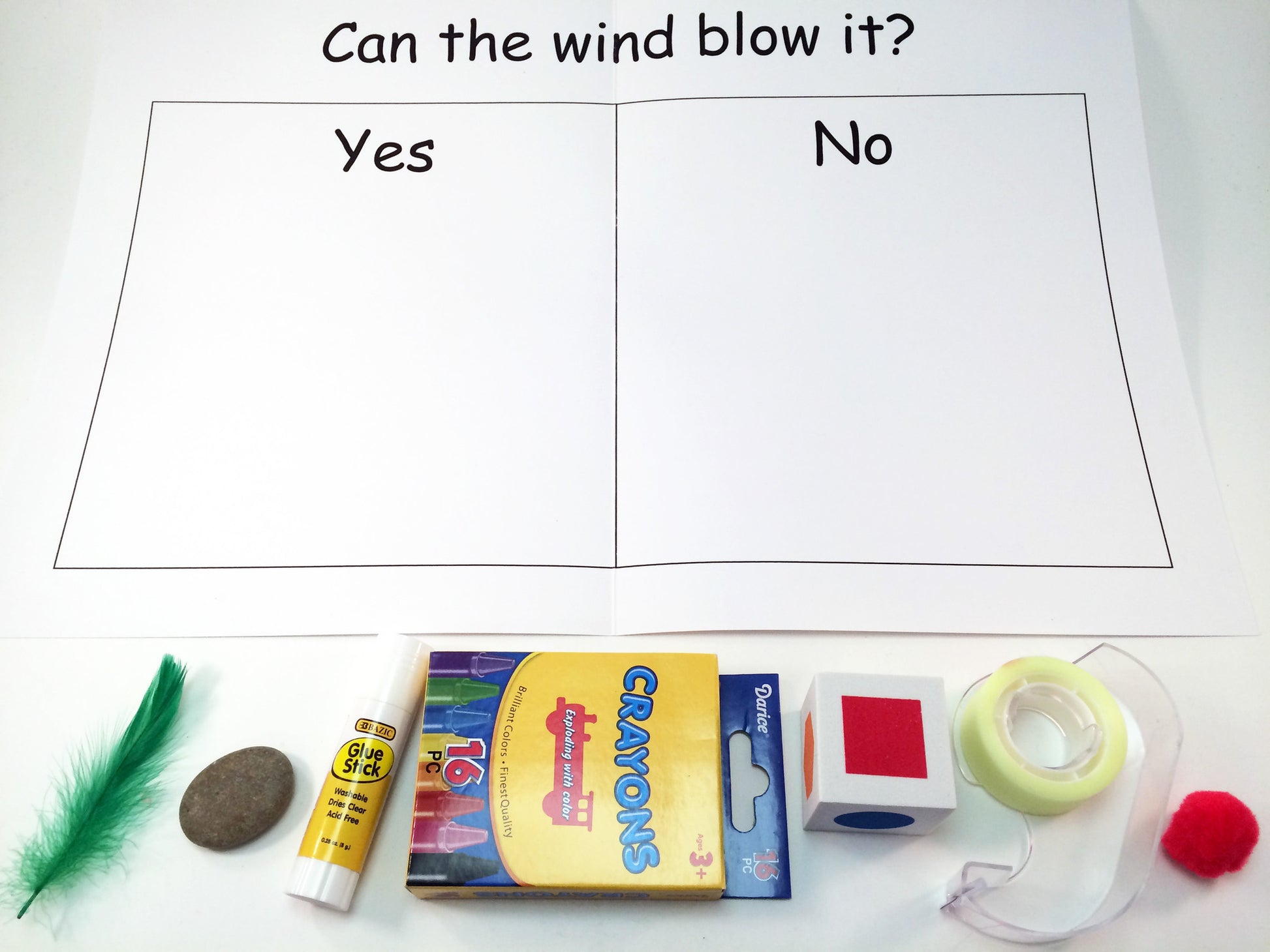 Can the Wind Blow It experiment, a science and math activity, to go along with May's Ivy Kids kit featuring the book The Wind Blew by Pat Hutchins. 
