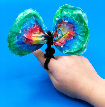 butterfly finger puppet kids craft