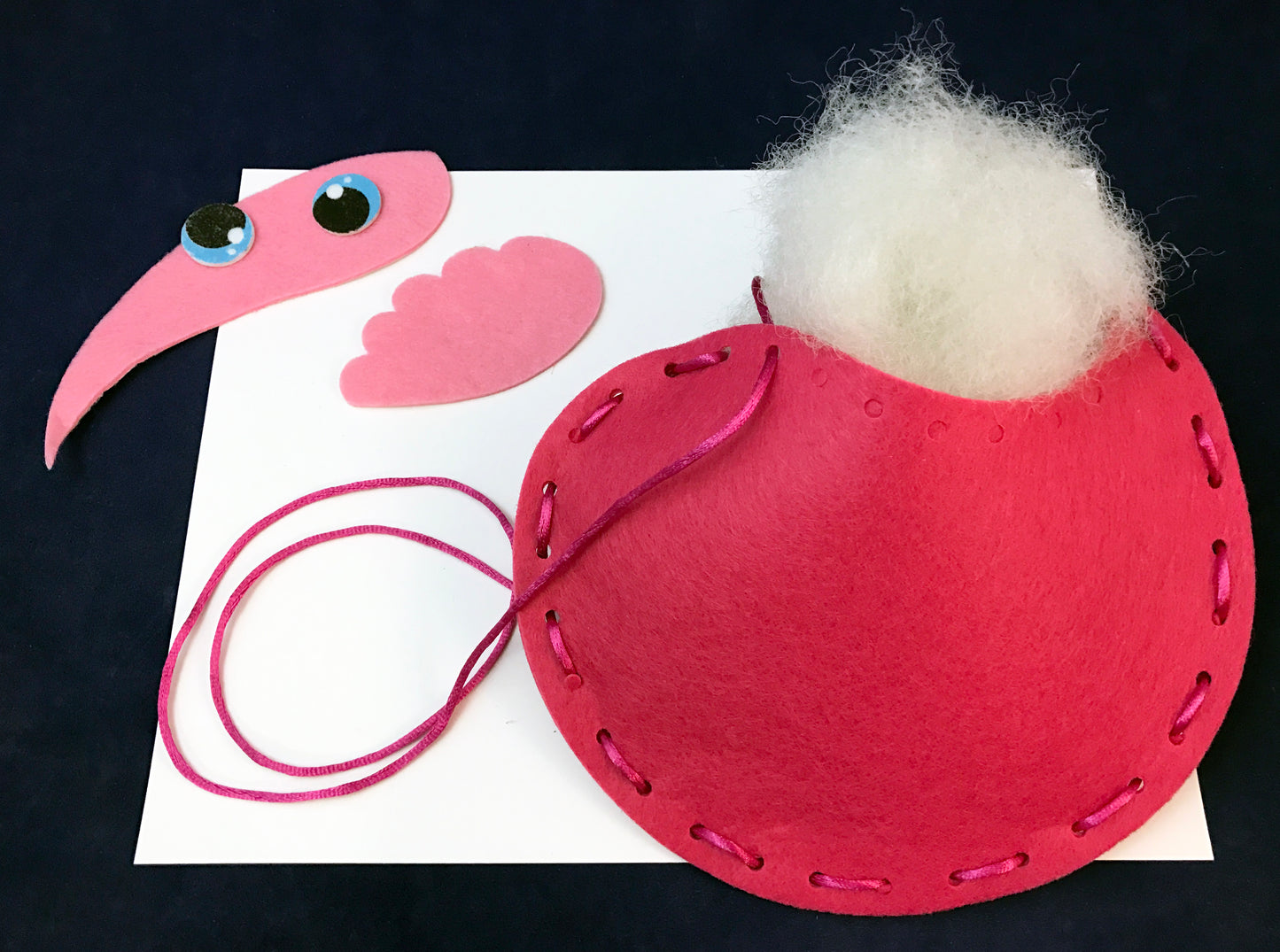 Make your own plush bird lacing craft