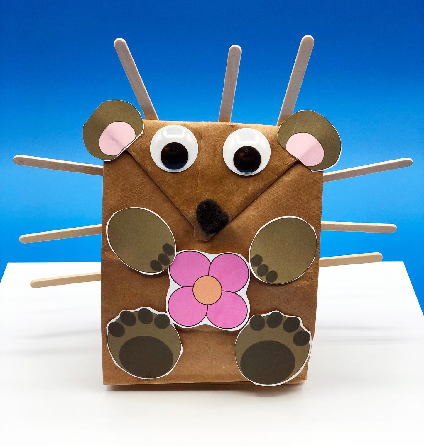 Porcupine craft kids art activity