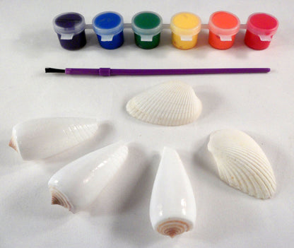 Painting shells A House for Hermit Crab - Ivy Kids subscription box activities.