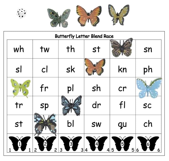 butterfly race literacy game