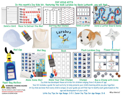 dog mail post office themed activity kit for kids